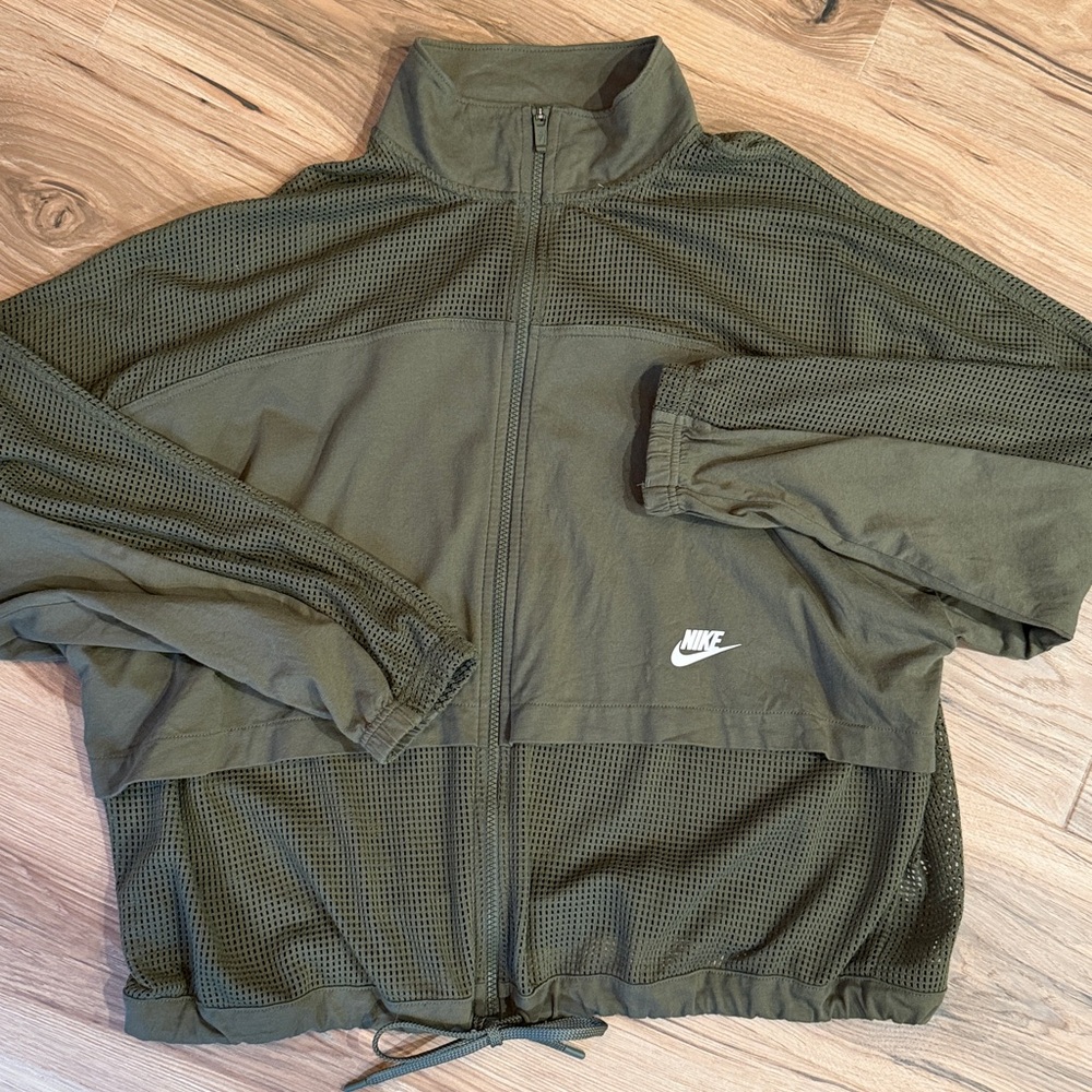 Nike Dark Green Mesh Track Jacket